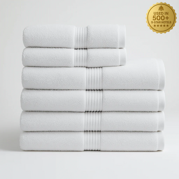 Egyptian Cotton Luxury Bath Set - Hotel Spa Quality (6pcs)