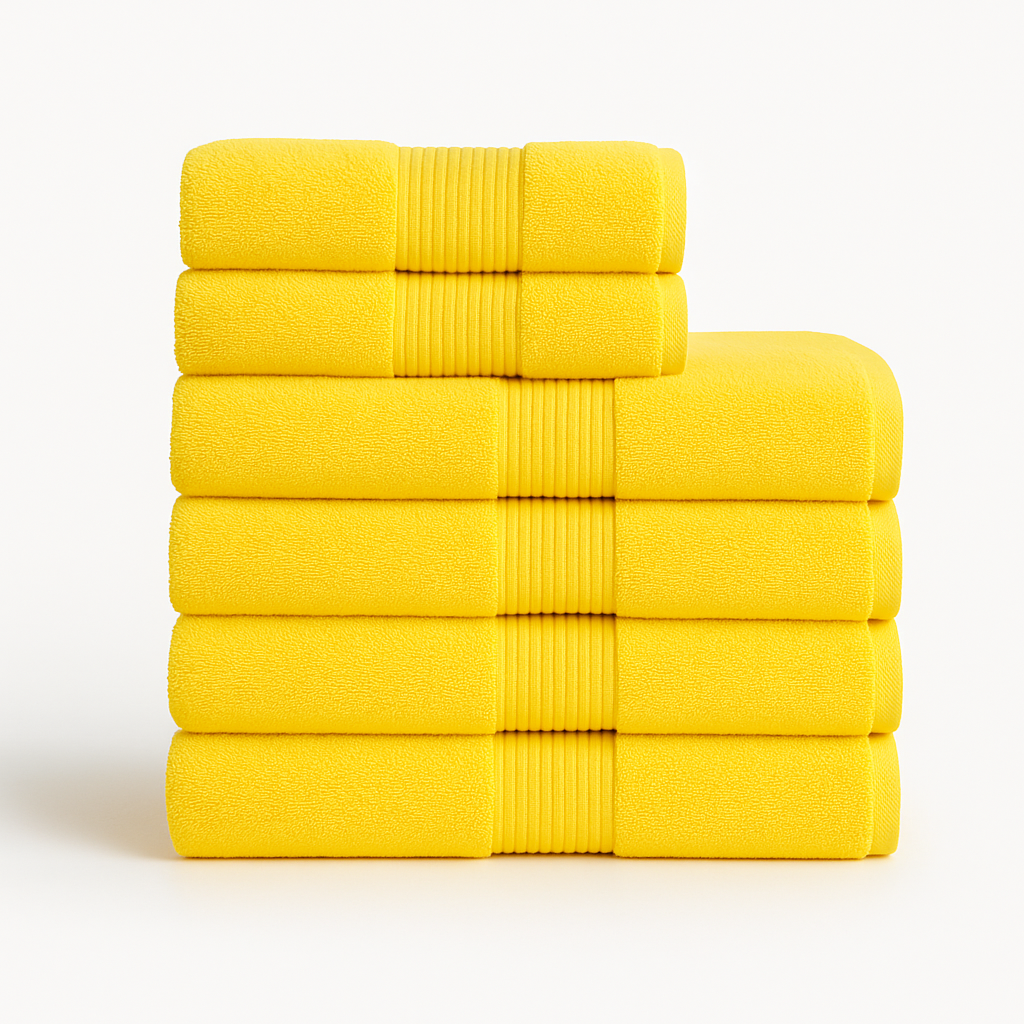 Egyptian Cotton Luxury Bath Set - Hotel Spa Quality (6pcs)