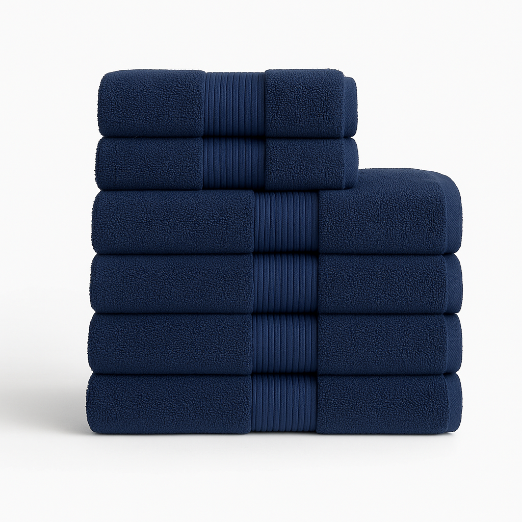 Egyptian Cotton Luxury Bath Set - Hotel Spa Quality (6pcs)