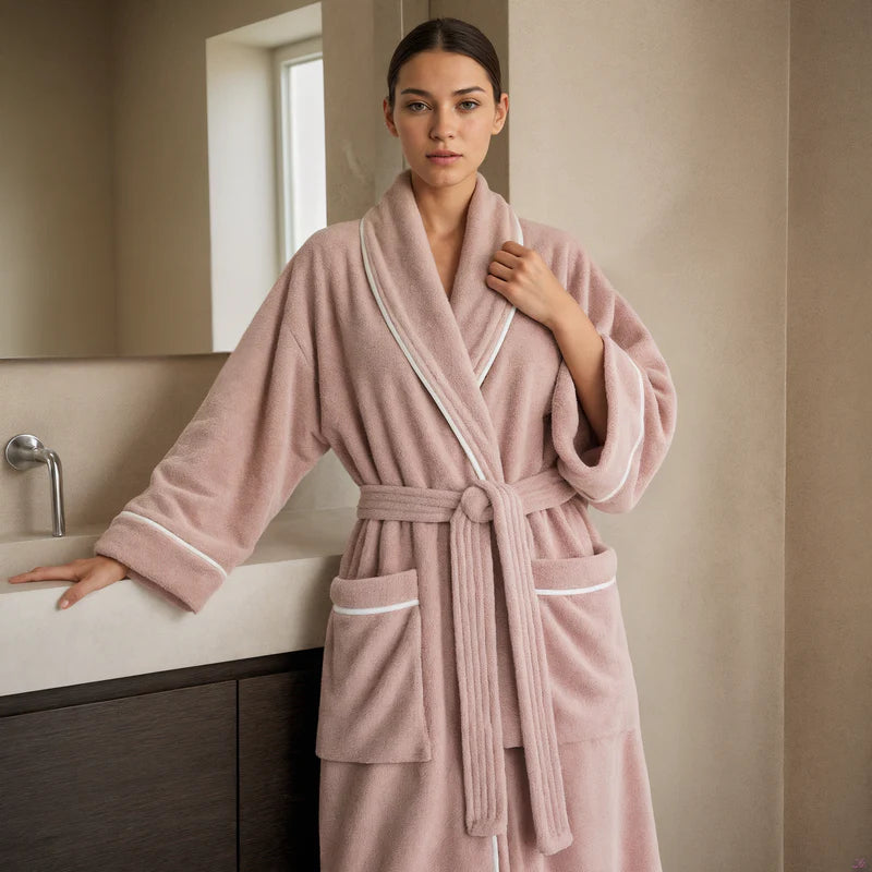 Egyptian Cotton Luxury Bath Robe - Hotel Spa Experience