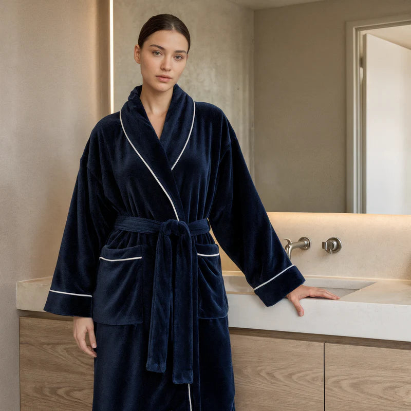 Egyptian Cotton Luxury Bath Robe - Hotel Spa Experience