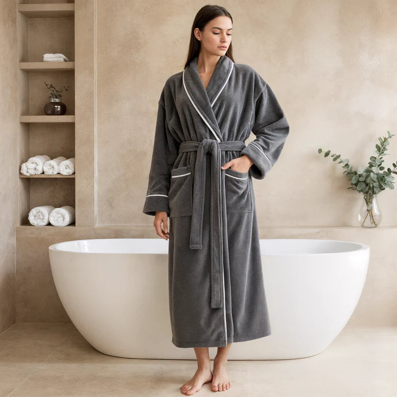 Egyptian Cotton Luxury Bath Robe - Hotel Spa Experience
