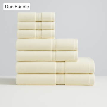 Egyptian Cotton Complete Bath Set - Premium Hotel-Grade (8pcs)