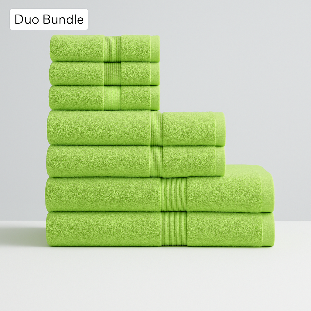 Egyptian Cotton Complete Bath Set - Premium Hotel-Grade (8pcs)