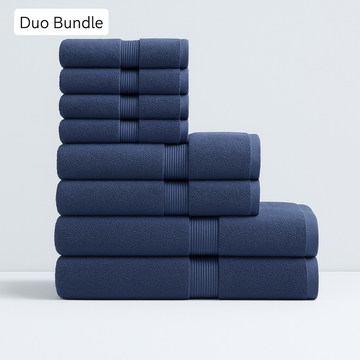 Egyptian Cotton Complete Bath Set - Premium Hotel-Grade (8pcs)