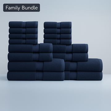 Egyptian Cotton Family Bath Bundle - Hotel-Quality Luxury (16pcs)