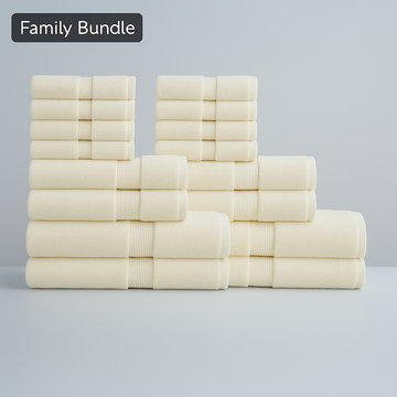 Egyptian Cotton Family Bath Bundle - Hotel-Quality Luxury (16pcs)