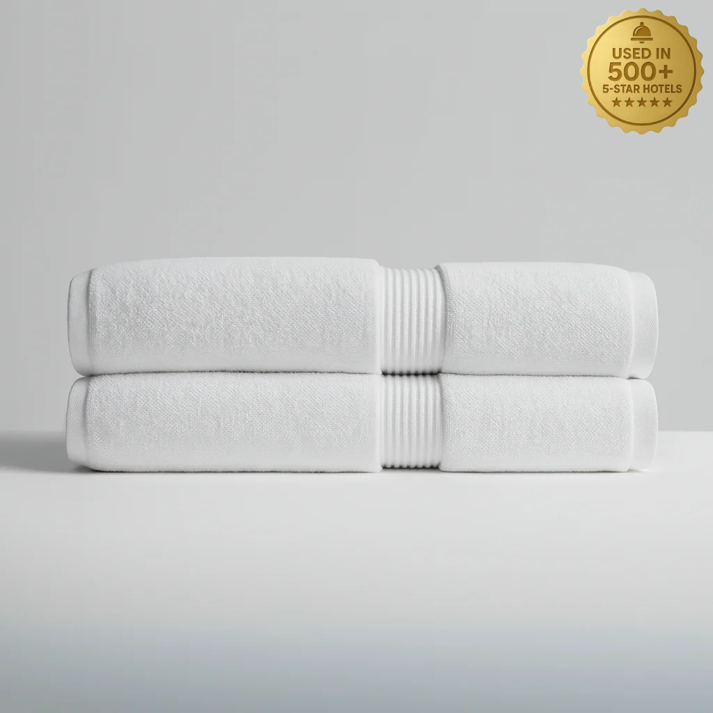 Egyptian Cotton Bath Towels - Stay Soft Forever (2pcs, 59x28in)