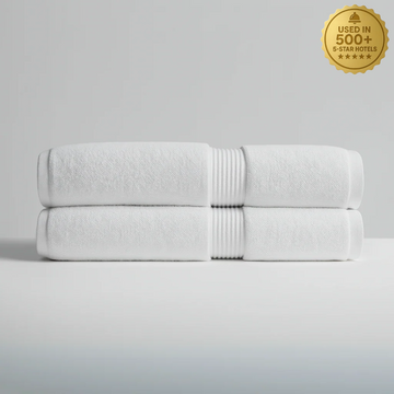 Egyptian Cotton Bath Towels - Stay Soft Forever (2pcs, 59x28in)