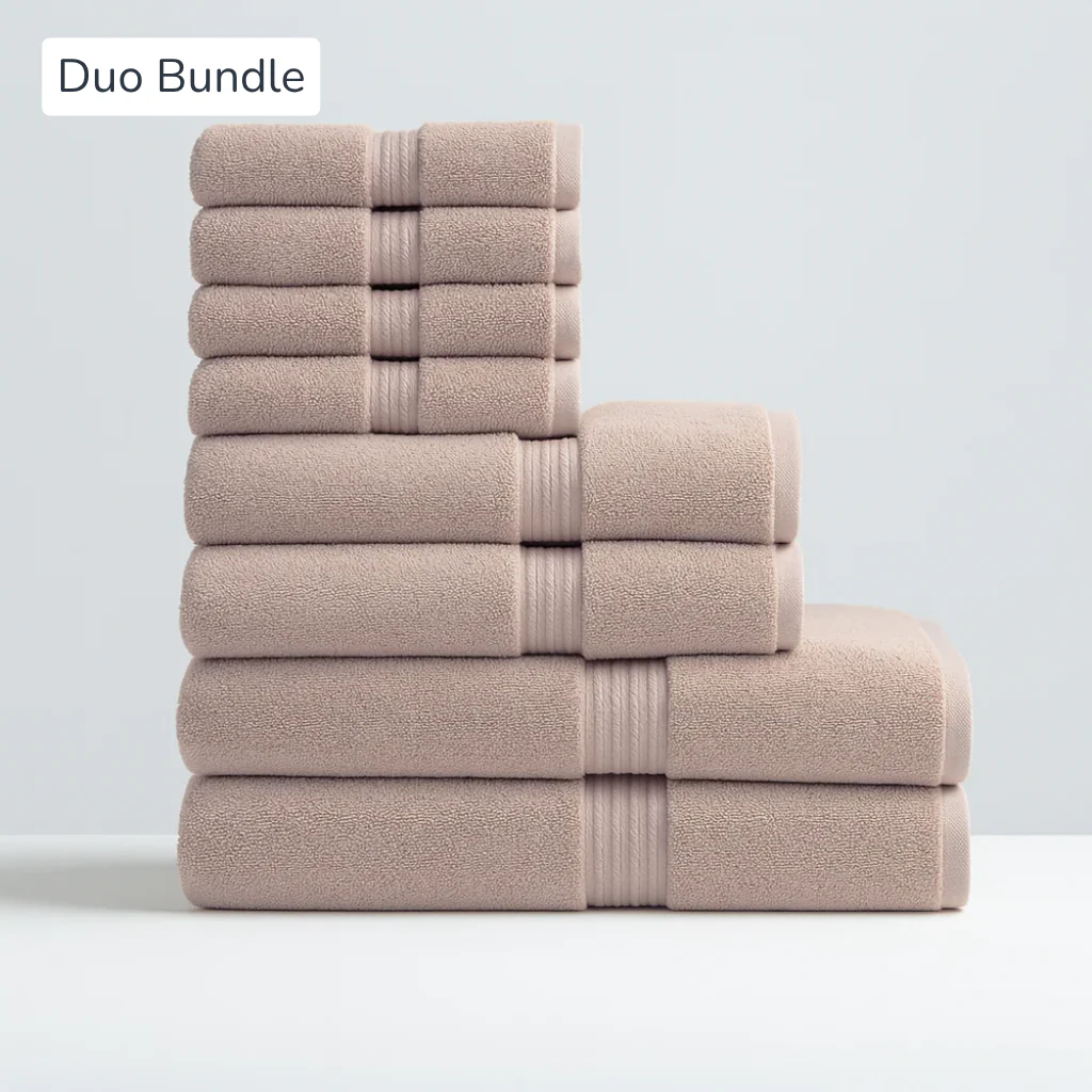 Egyptian Cotton Complete Bath Set - Premium Hotel-Grade (8pcs)