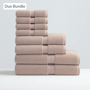 Egyptian Cotton Complete Bath Set - Premium Hotel-Grade (8pcs)
