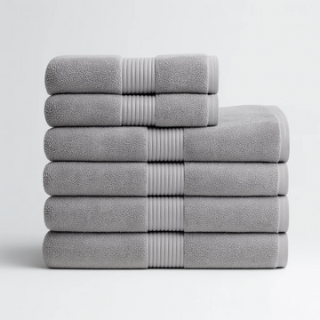 Egyptian Cotton Luxury Bath Set - Hotel Spa Quality (6pcs)