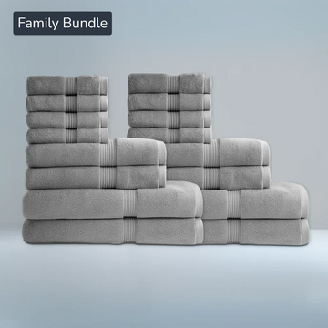 Egyptian Cotton Family Bath Bundle - Hotel-Quality Luxury (16pcs)
