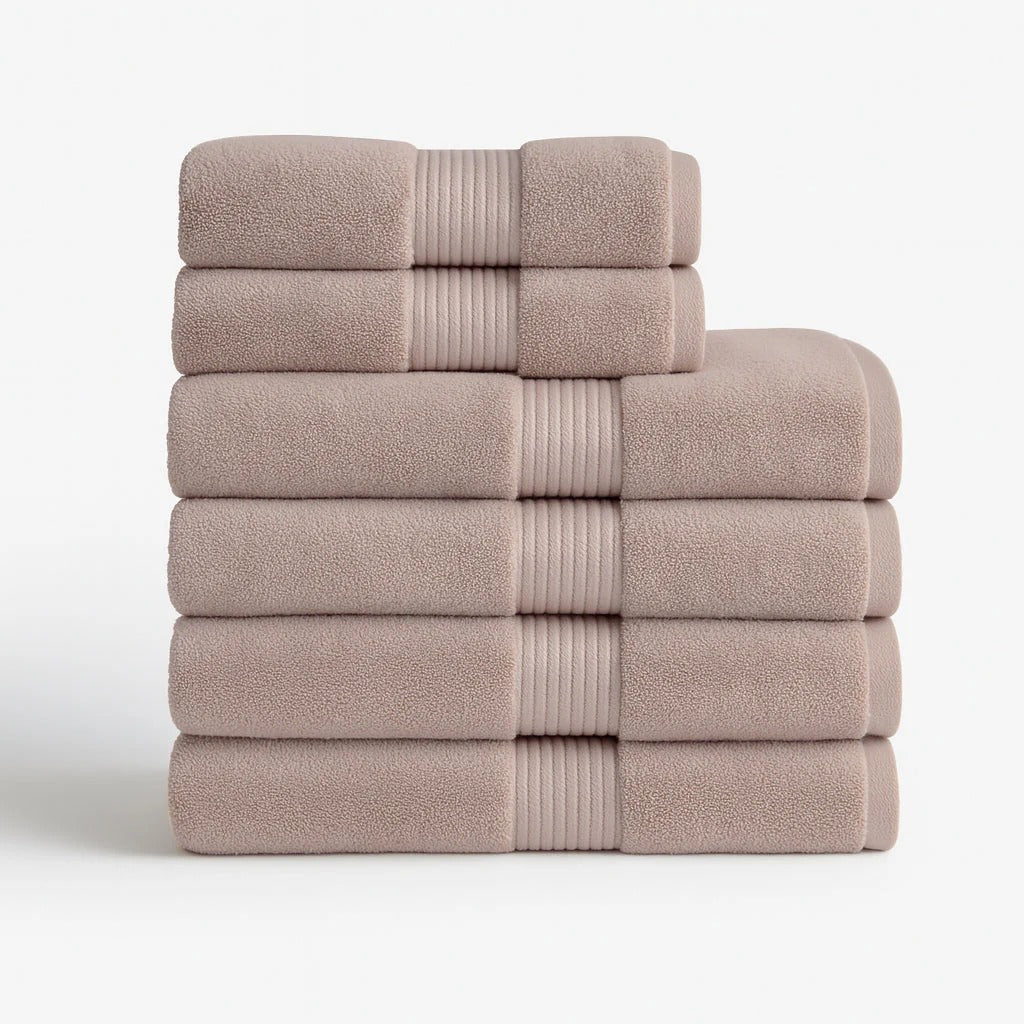 Egyptian Cotton Luxury Bath Set - Hotel Spa Quality (6pcs)