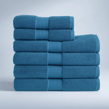 Egyptian Cotton Luxury Bath Set - Hotel Spa Quality (6pcs)