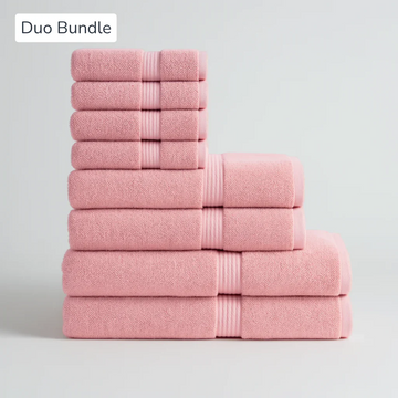 Egyptian Cotton Complete Bath Set - Premium Hotel-Grade (8pcs)