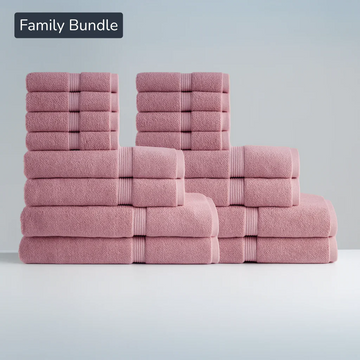 Egyptian Cotton Family Bath Bundle - Hotel-Quality Luxury (16pcs)